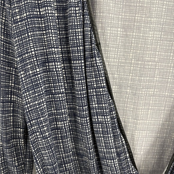 Tart collection Blue Checkered blue modal Long Sleeve Open Wrap Blouse size xs - Picture 4 of 16
